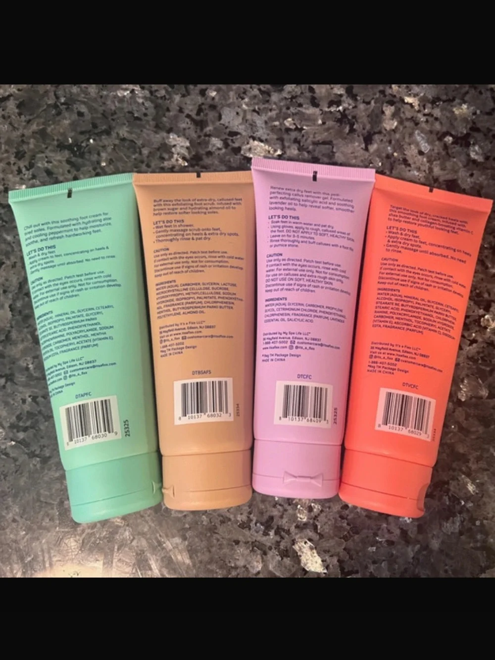 Spa-scentials 4 Foot Care Product Set New